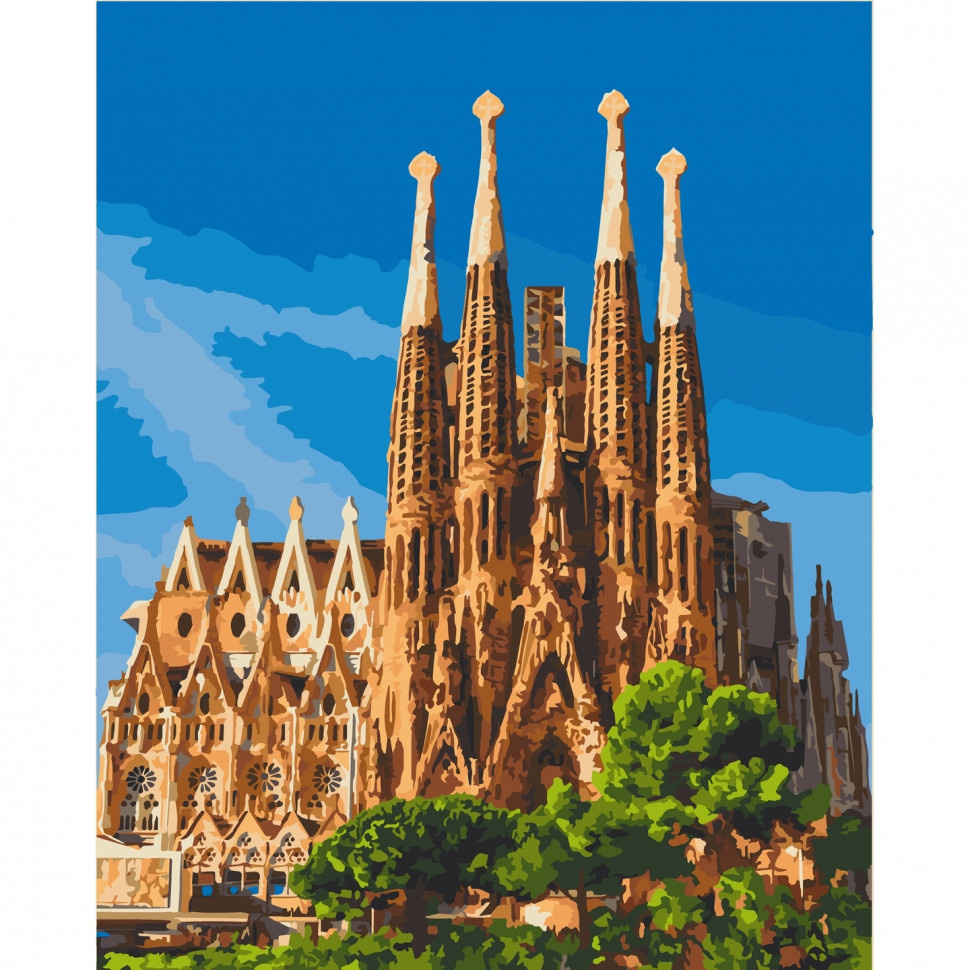 Sagrada Familia 40x50cm, Art Craft - płótno naciągnięte na ramę